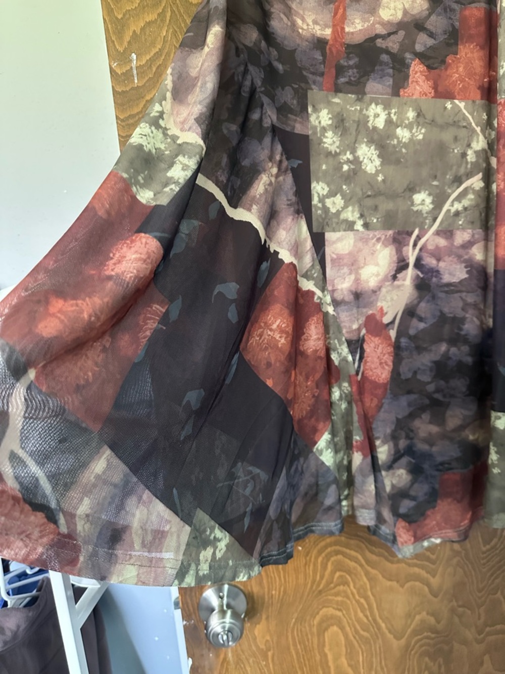 Cider Patchwork Print Floral Midi Skirt in Brown & Rust Like Free People Anthro - Picture 7 of 9